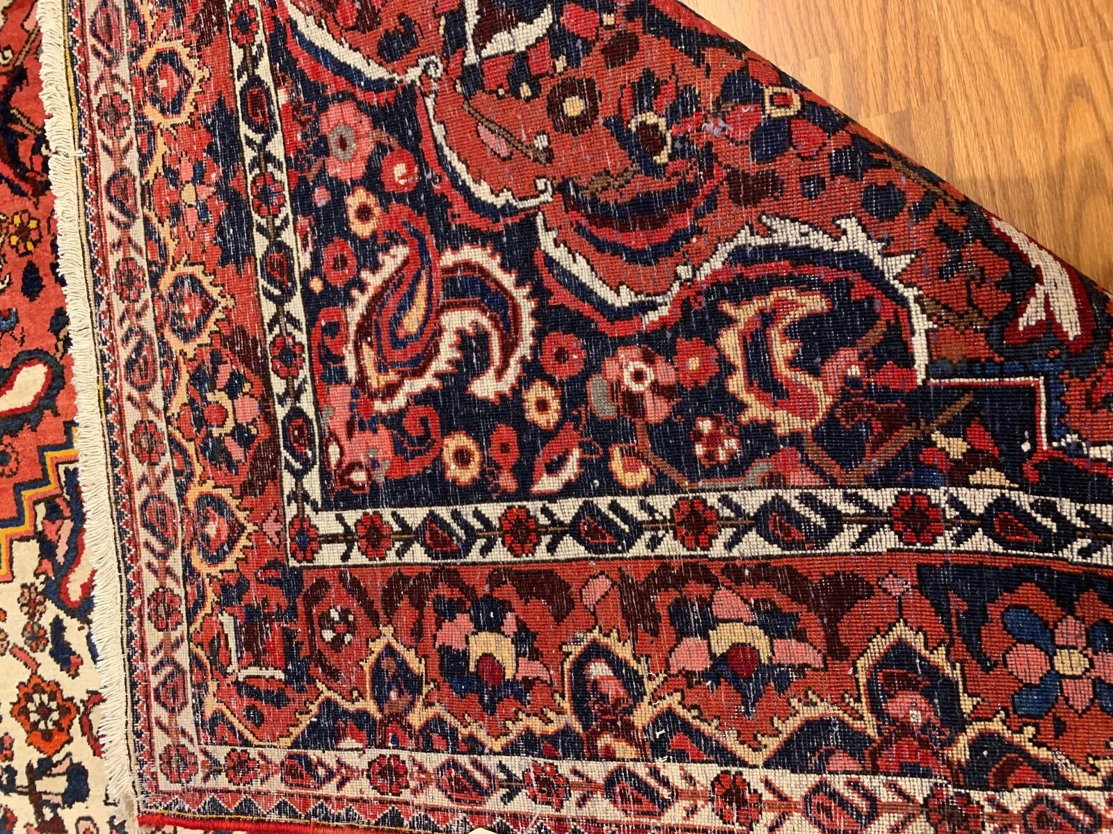 7 x 10.1 Vintage Hand Knotted 100% Wool Vegetable Dye Area Rug