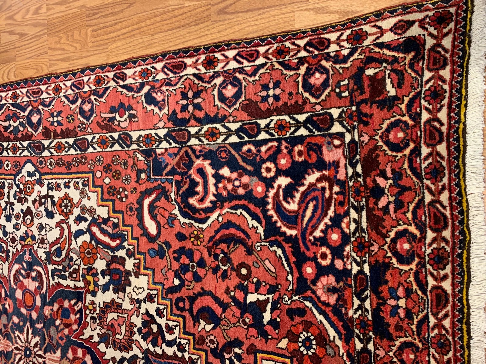 7 x 10.1 Vintage Hand Knotted 100% Wool Vegetable Dye Area Rug