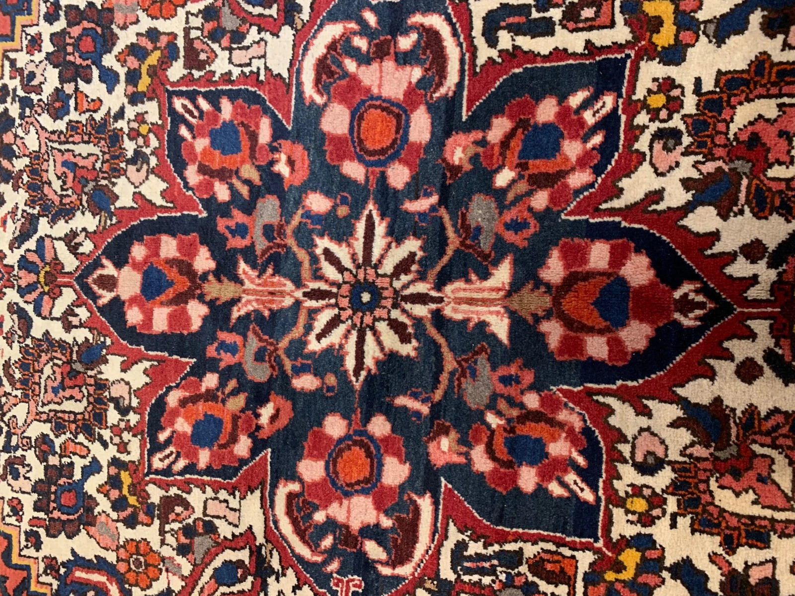7 x 10.1 Vintage Hand Knotted 100% Wool Vegetable Dye Area Rug