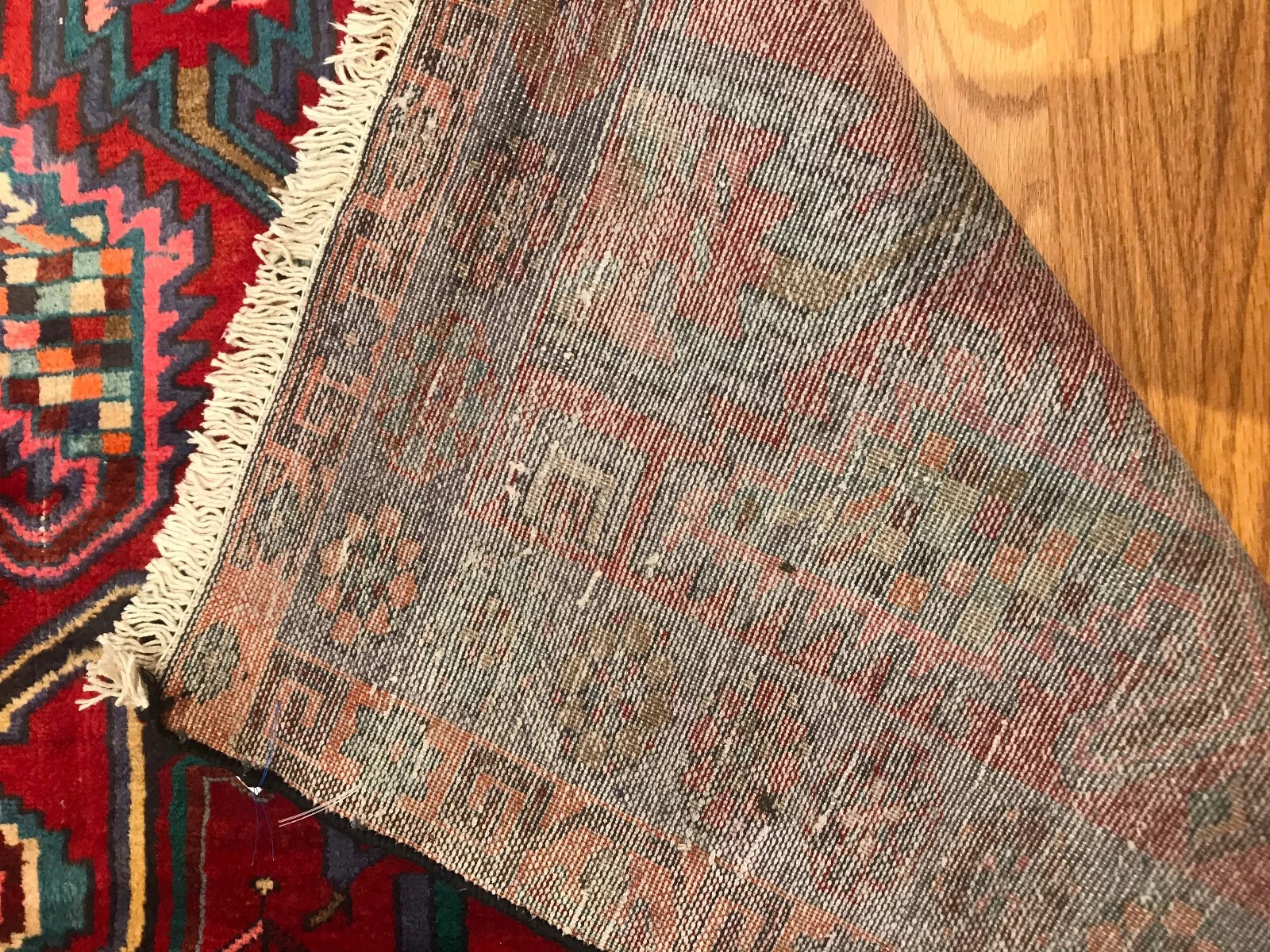 4.3x 7.1 Vintage Tribal 100% Wool Hand Knotted Vegetable Dye Area Rug
