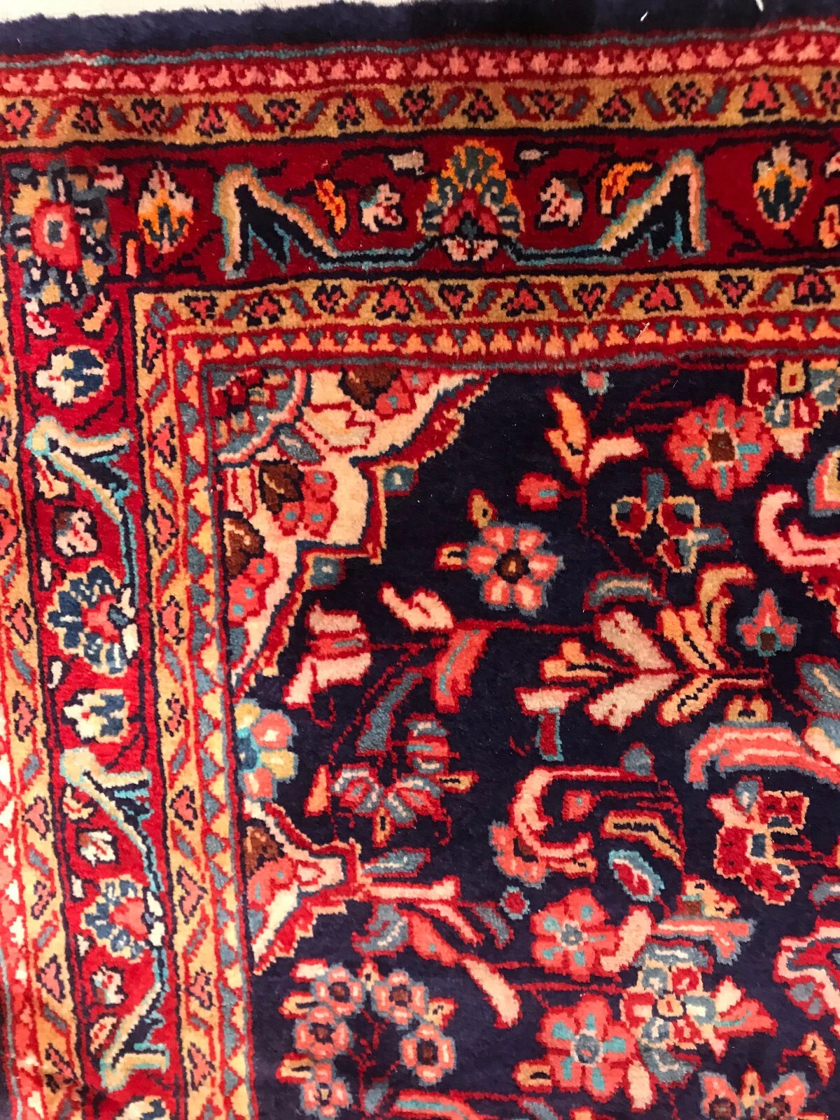4.6 x 7 Vintage Tribal 100% Wool Hand Knotted Vegetable Dye Area Rug