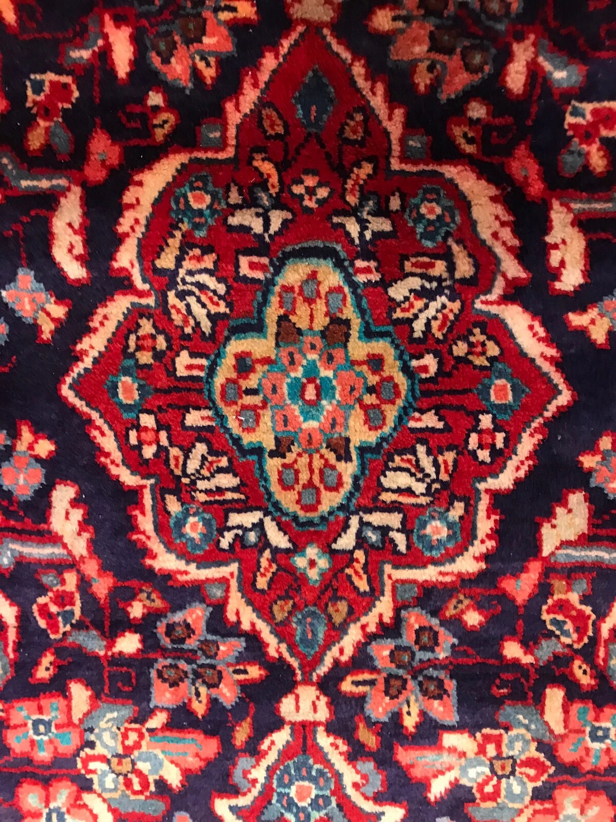 4.6 x 7 Vintage Tribal 100% Wool Hand Knotted Vegetable Dye Area Rug