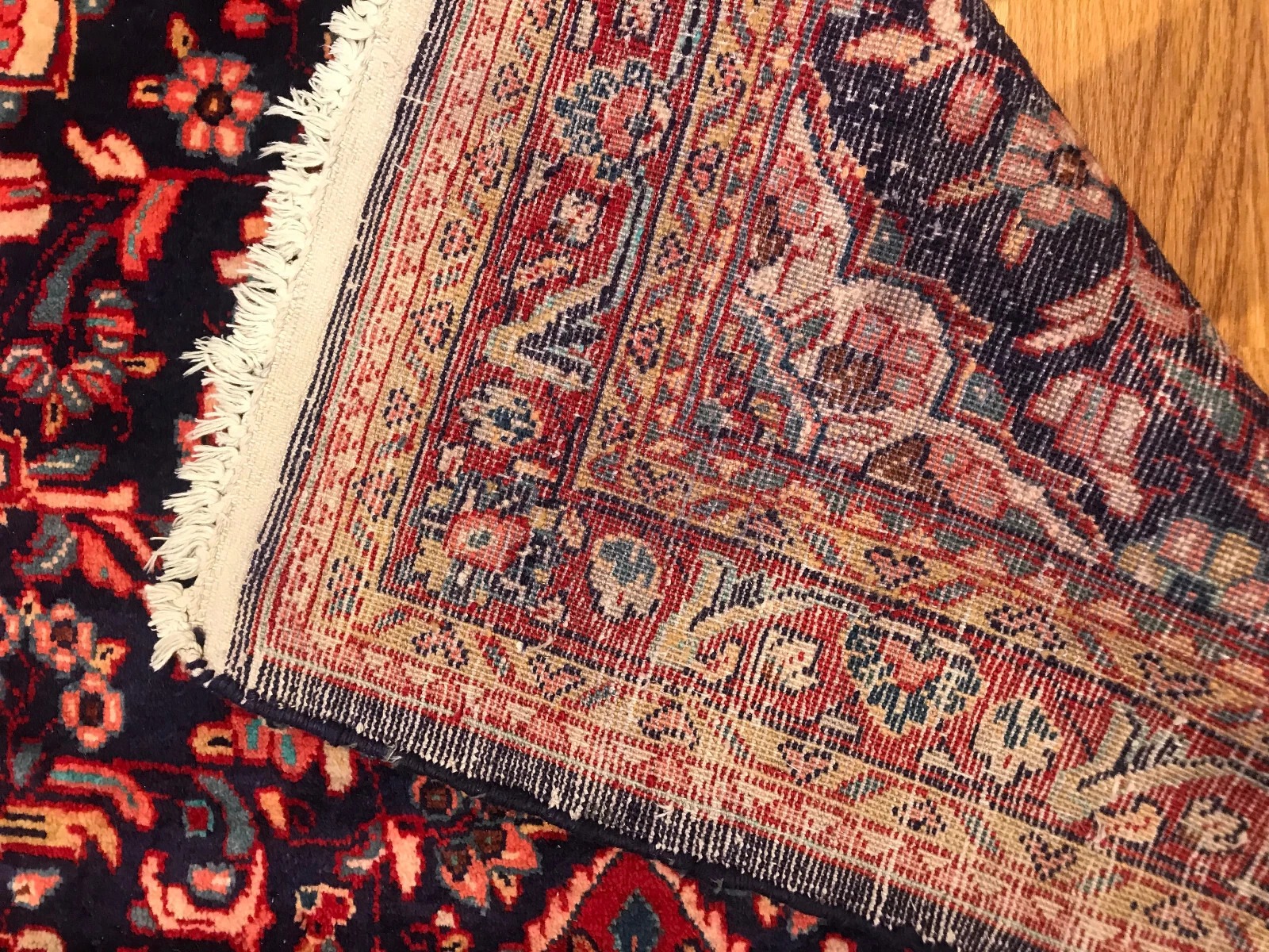 4.6 x 7 Vintage Tribal 100% Wool Hand Knotted Vegetable Dye Area Rug