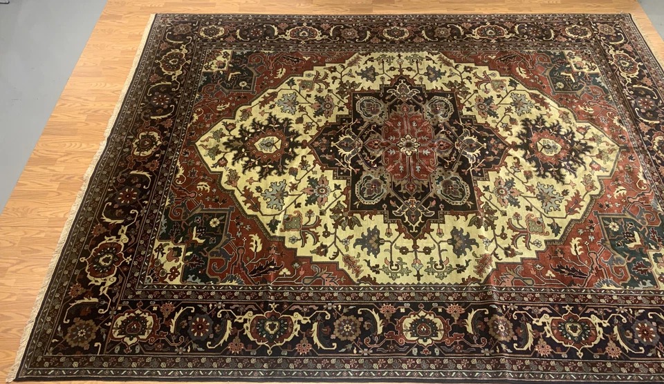 10 x 13.10 ft Indo Hariz Hand Knotted 100% Wool Rug