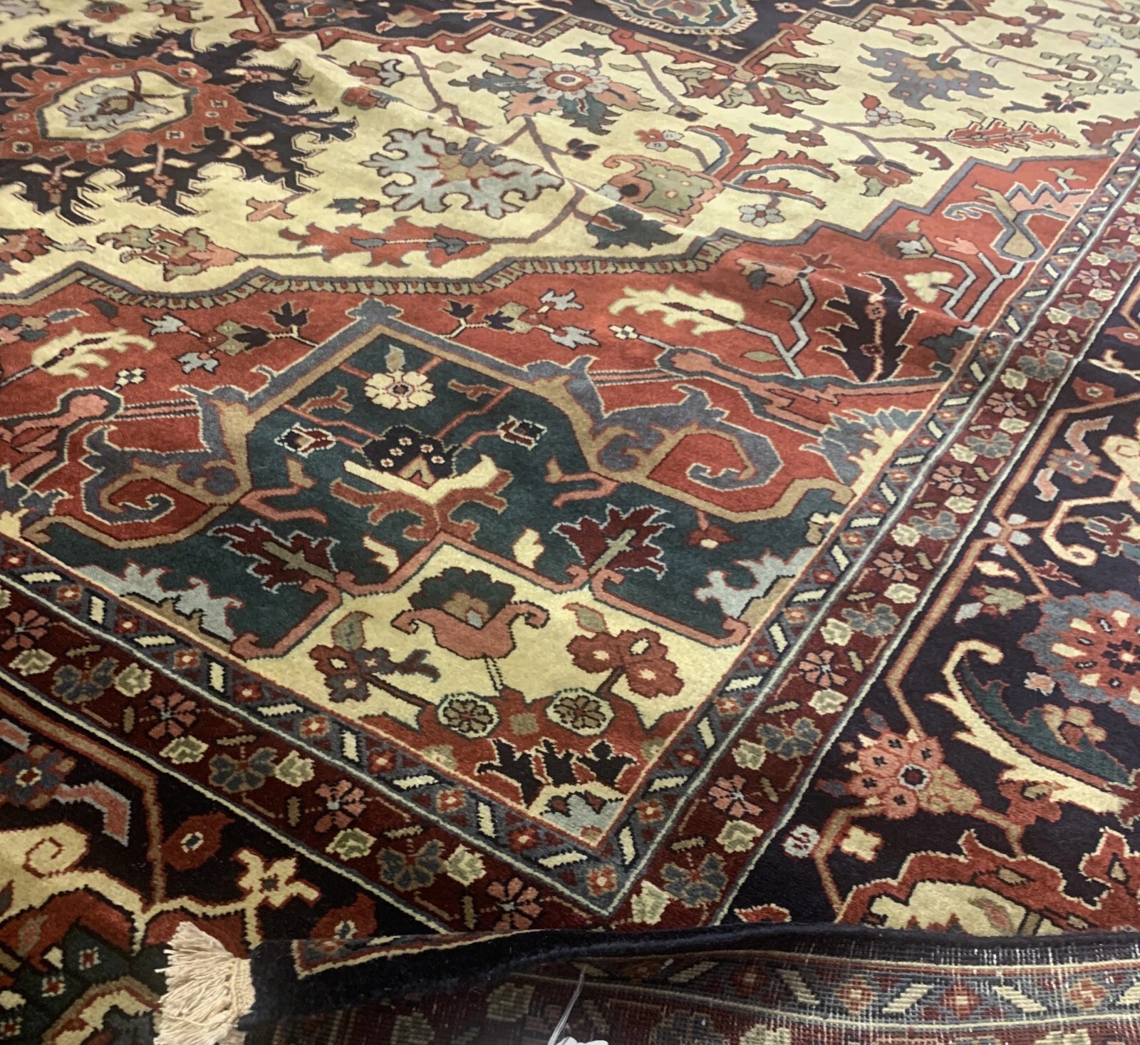 10 x 13.10 ft Indo Hariz Hand Knotted 100% Wool Rug