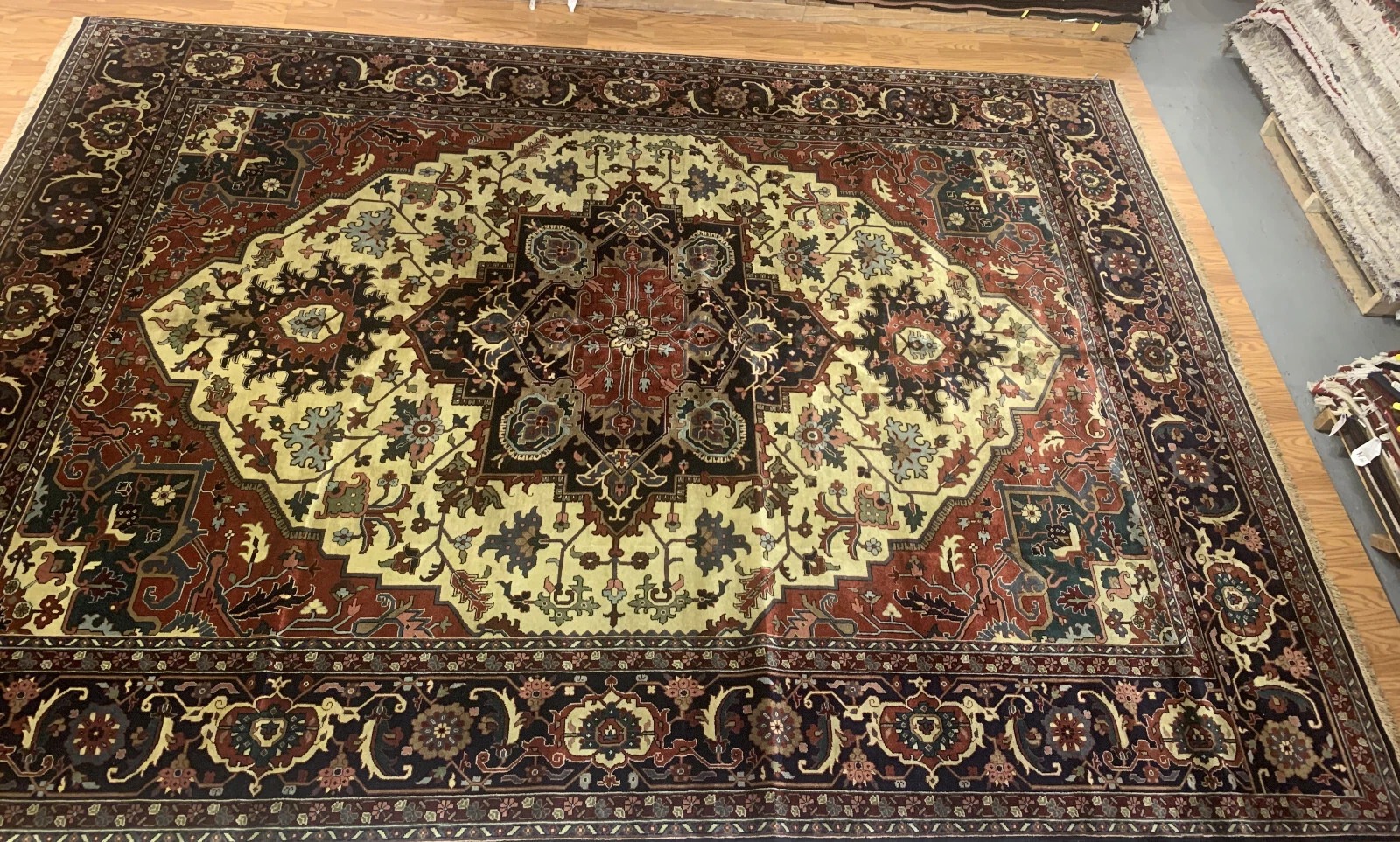 10 x 13.10 ft Indo Hariz Hand Knotted 100% Wool Rug