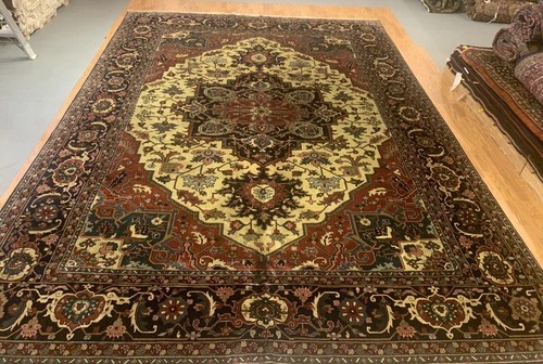 10 x 13.10 ft Indo Hariz Hand Knotted 100% Wool Rug