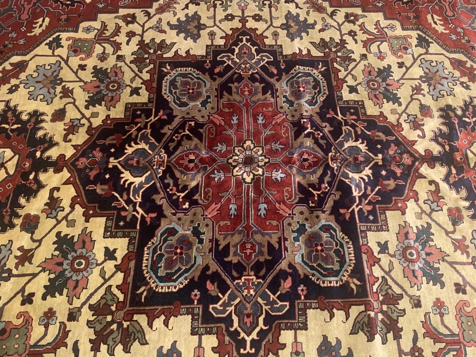 10 x 13.10 ft Indo Hariz Hand Knotted 100% Wool Rug