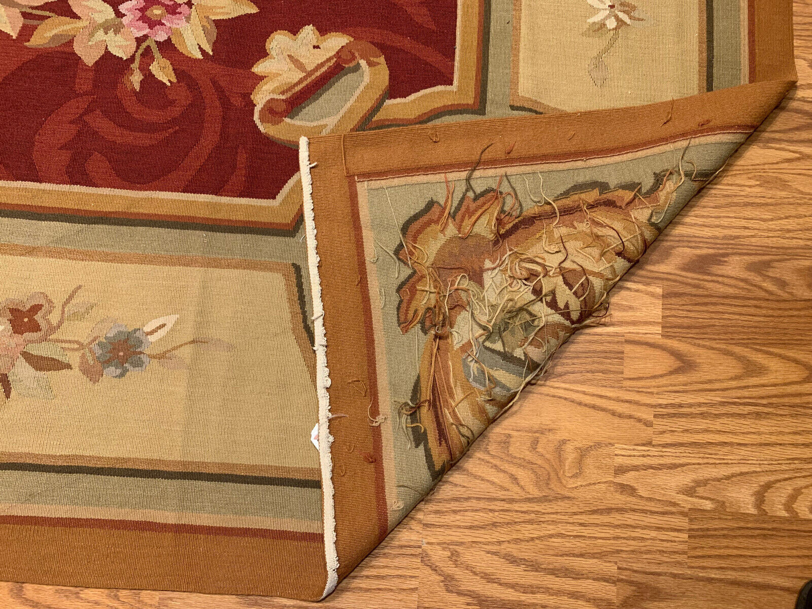 8' x 10' Hand woven French Aubusson Weave 100% wool Area rug