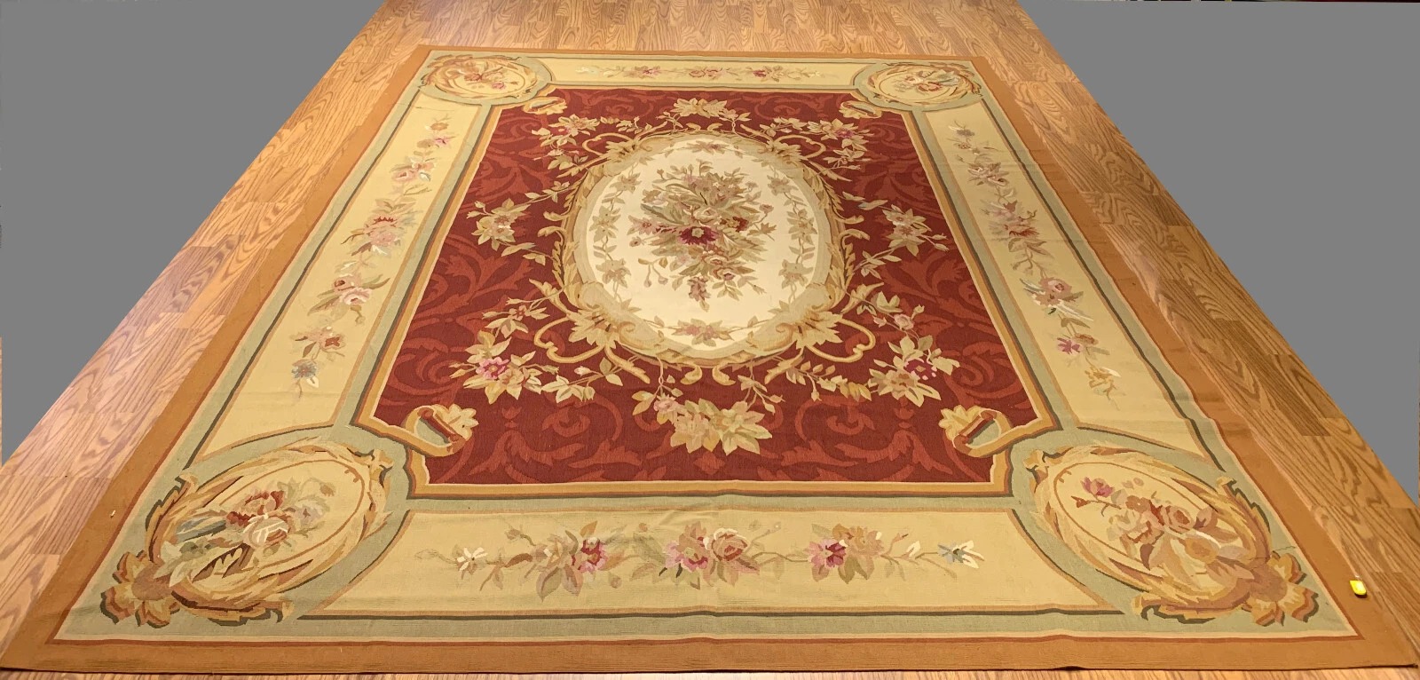 8 x 10 Aubusson Weave 100% Wool Hand Knotted Area Rug EB235998175872 Montaage