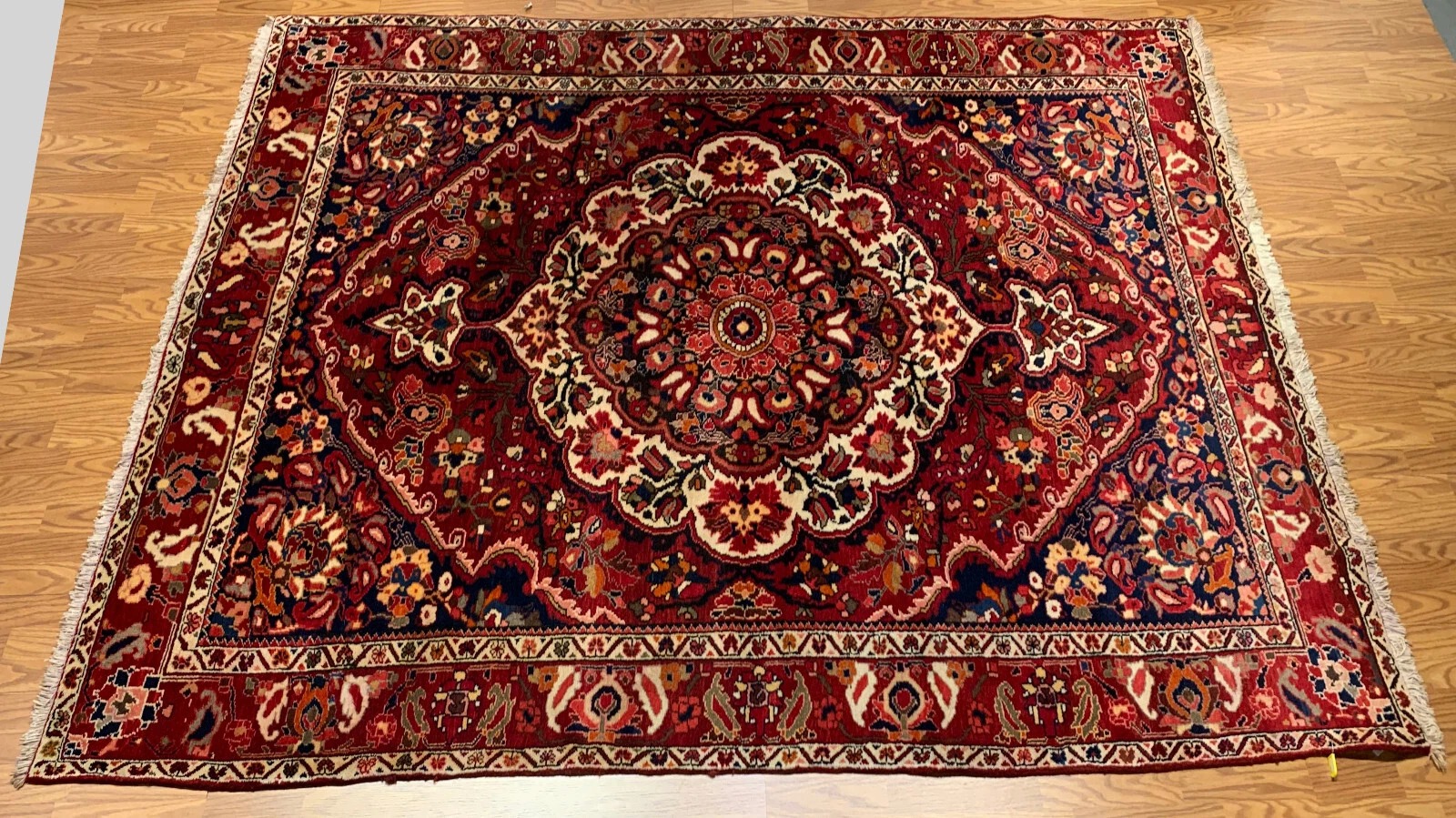 7 x 10 Vintage Hand Knotted 100% Wool Vegetable Dye Area Rug