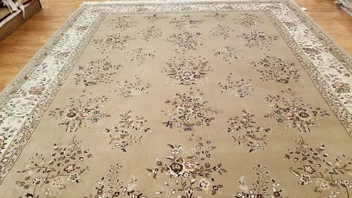 8 x 10 Fine Quality Sino Sarouk Wool & Silk Hand Knotted Oriental Rug