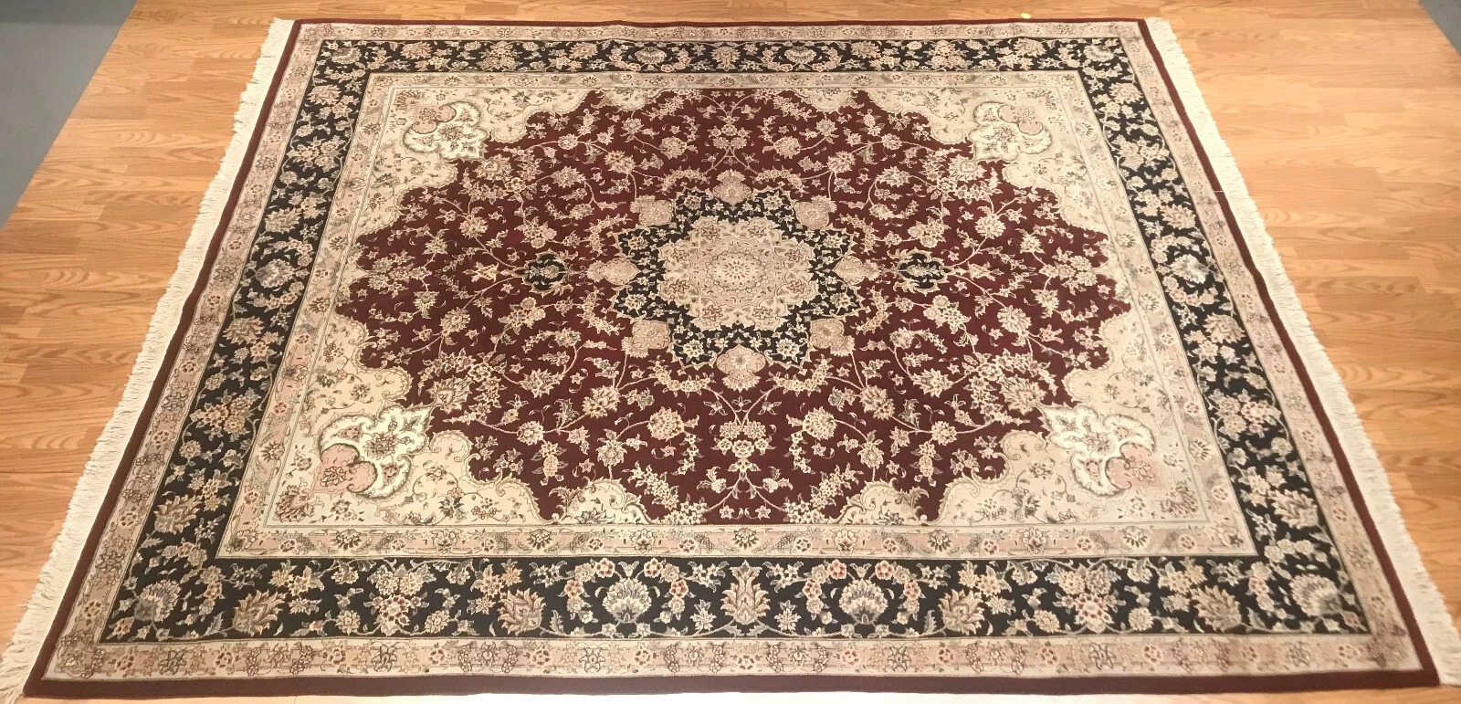 8 x 10 Hand Knotted Wool & Silk Area Rug