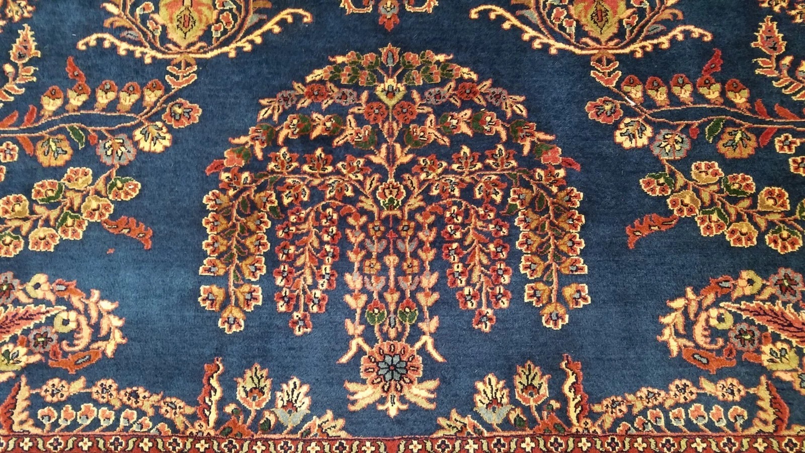 8 x 10 Stunning Beautiful fine Quality Indo Sarouk Hand Knotted Wool Rug