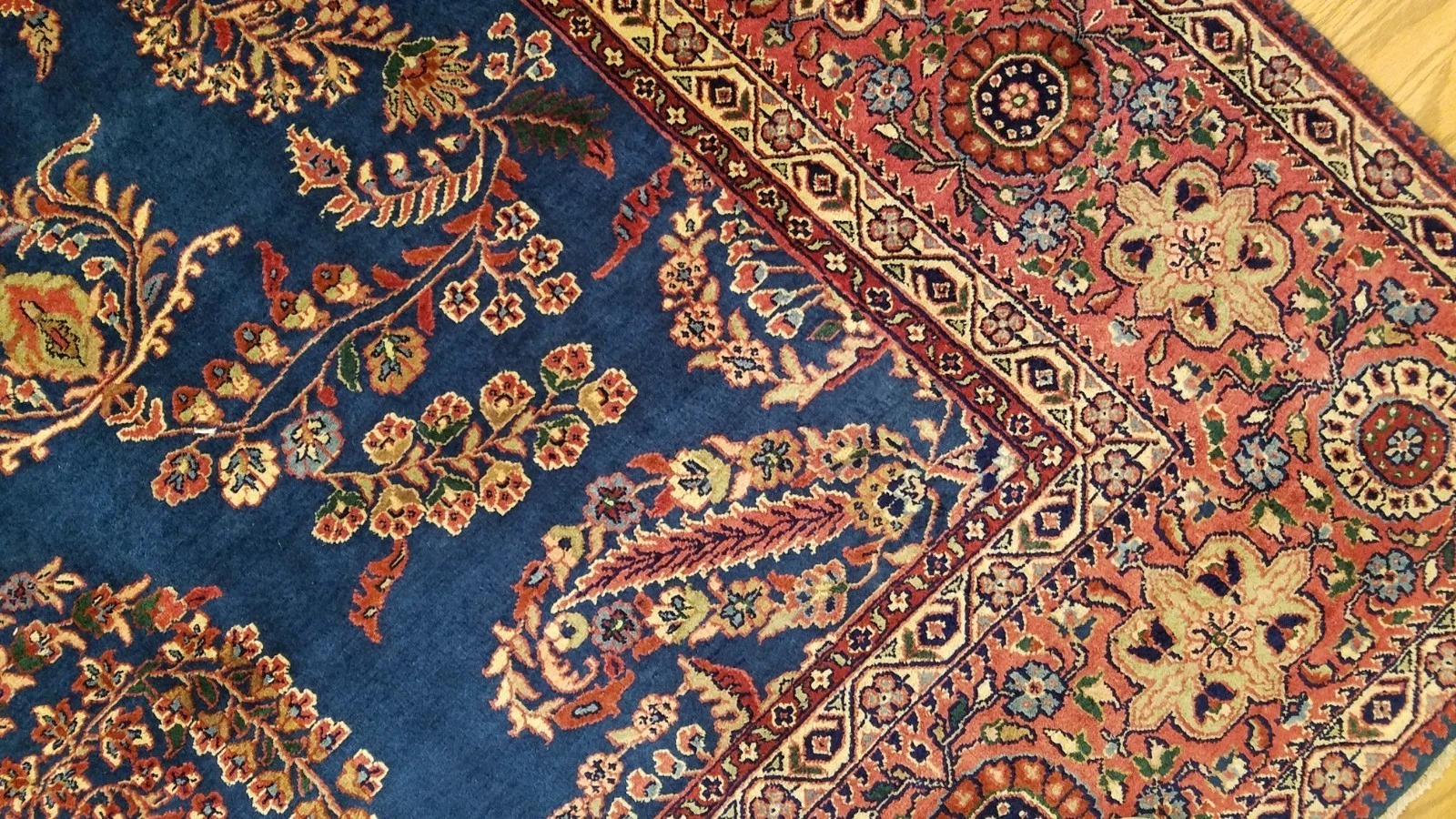 8 x 10 Stunning Beautiful fine Quality Indo Sarouk Hand Knotted Wool Rug