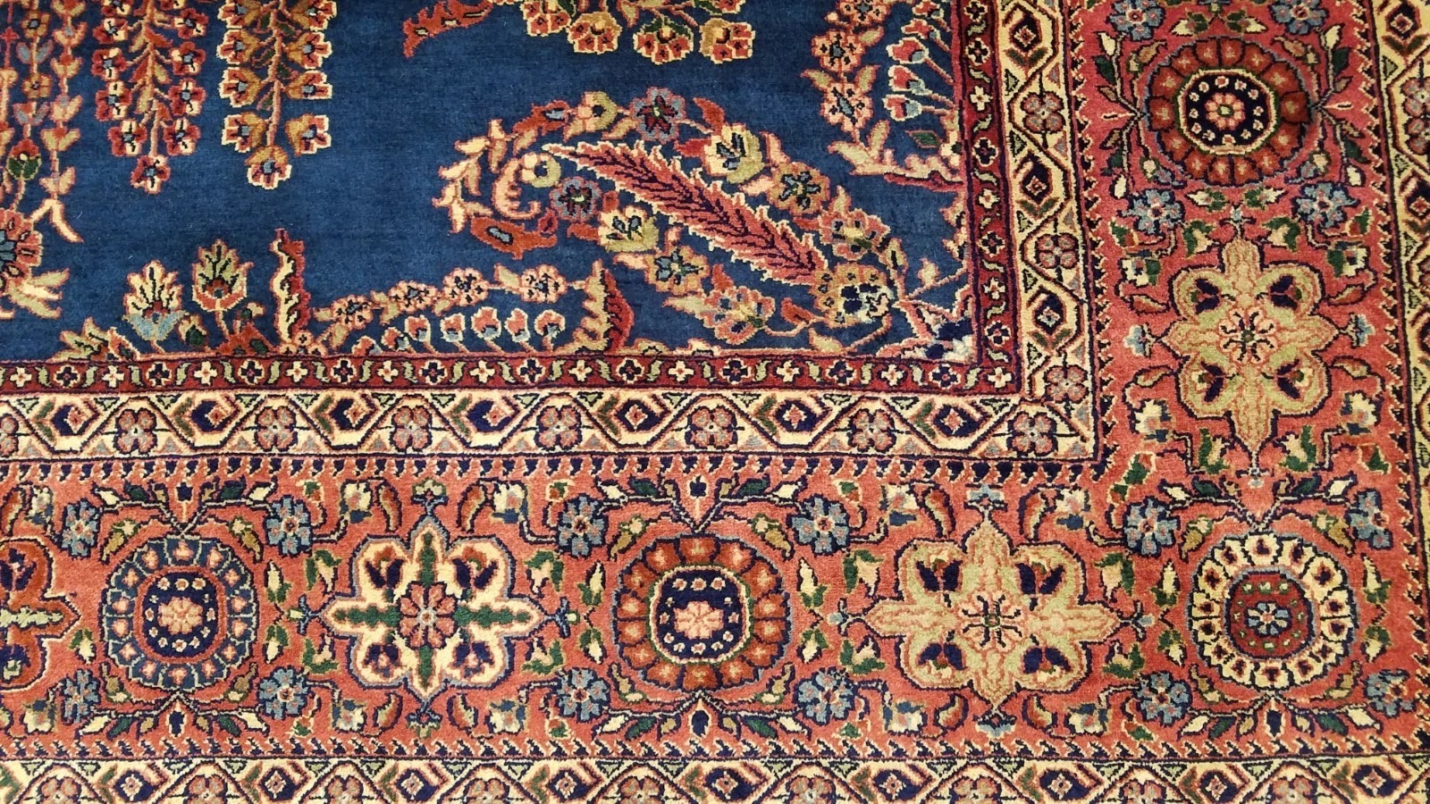 8 x 10 Stunning Beautiful fine Quality Indo Sarouk Hand Knotted Wool Rug