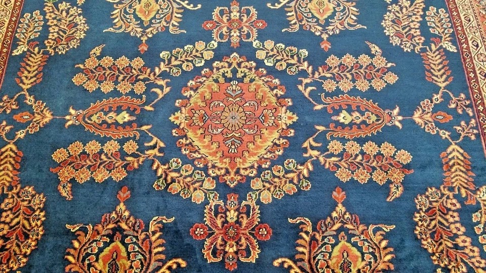8 x 10 Stunning Beautiful fine Quality Indo Sarouk Hand Knotted Wool Rug