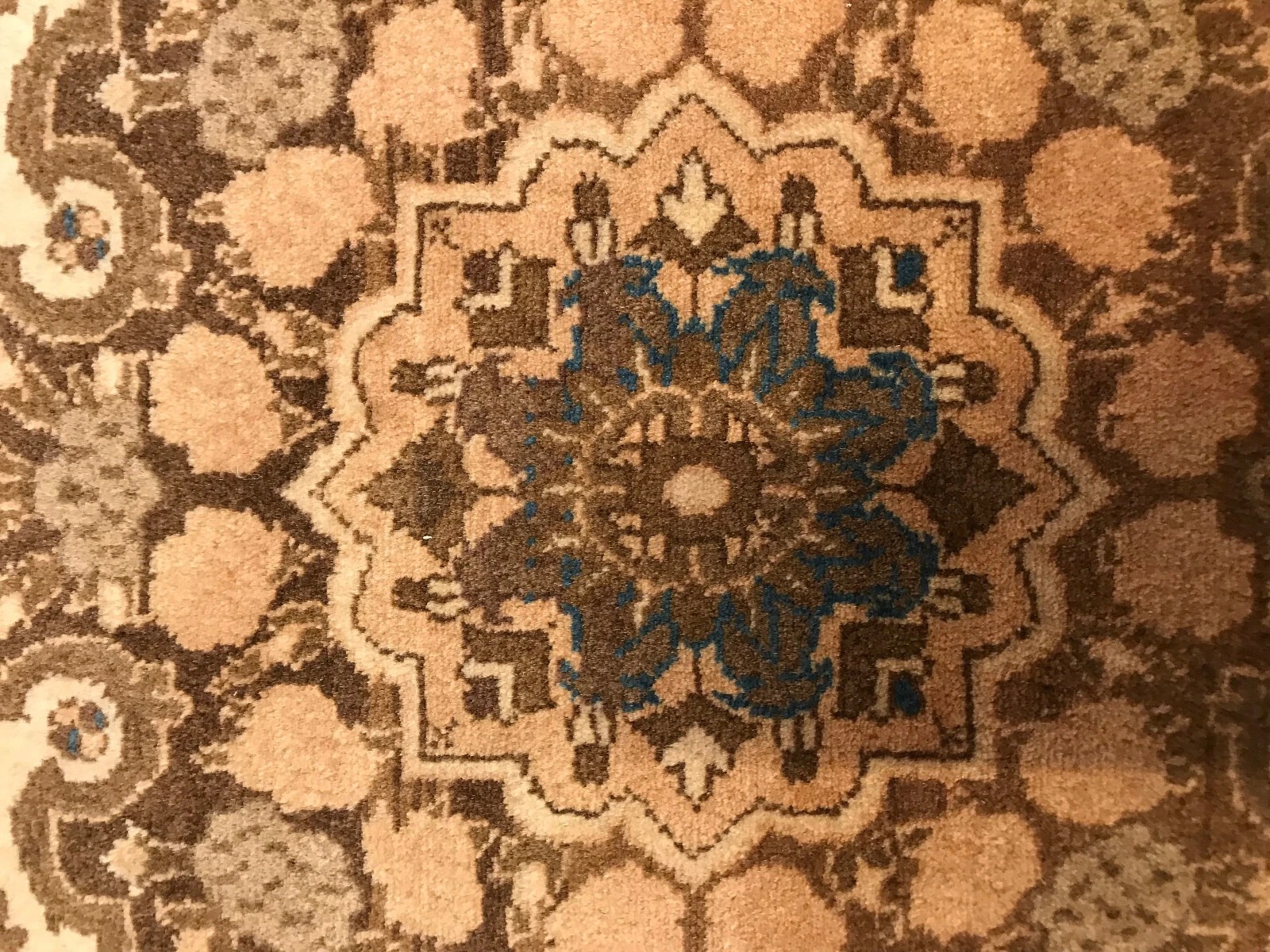 5 x 8 Vintage Tribal Floral Navy 100% Wool Vegetable Dye Rug