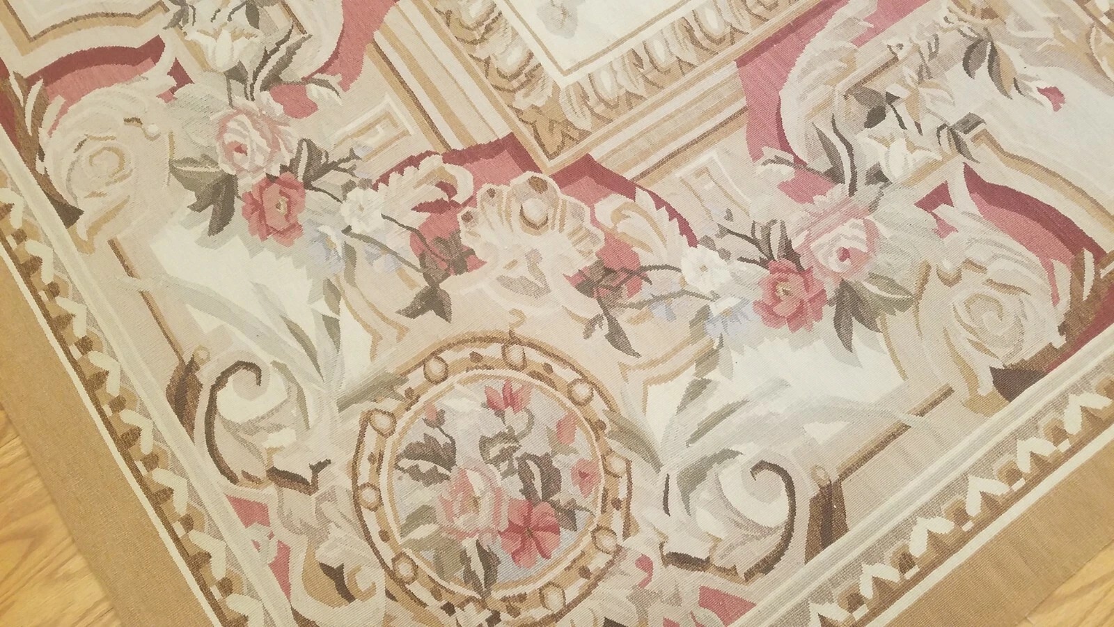 9 x 12 Hand woven French Aubusson Tapestry 100% wool Area rug