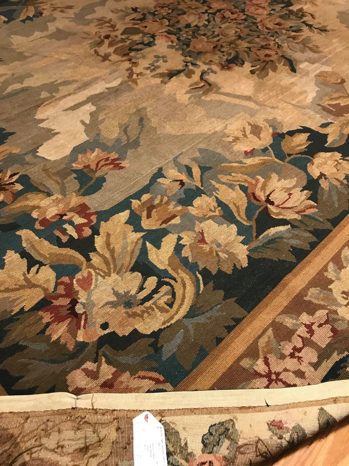 9 x 12 Needle Point 100% Wool Hand Knotted Area Rug