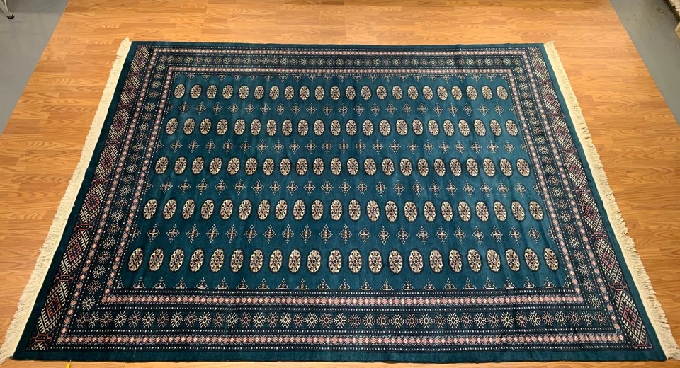 8.1 x 11.3 Pakistan Bokhara Hand Knotted 100% Wool Area Rug