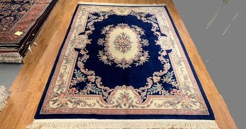 9 x 12 Aubusson Hand Knotted 100% Wool Area Rug
