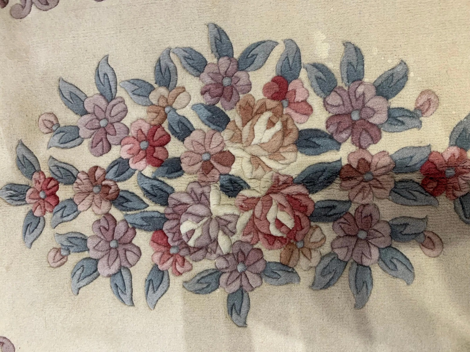 9 x 12 Aubusson Hand Knotted 100% Wool Area Rug