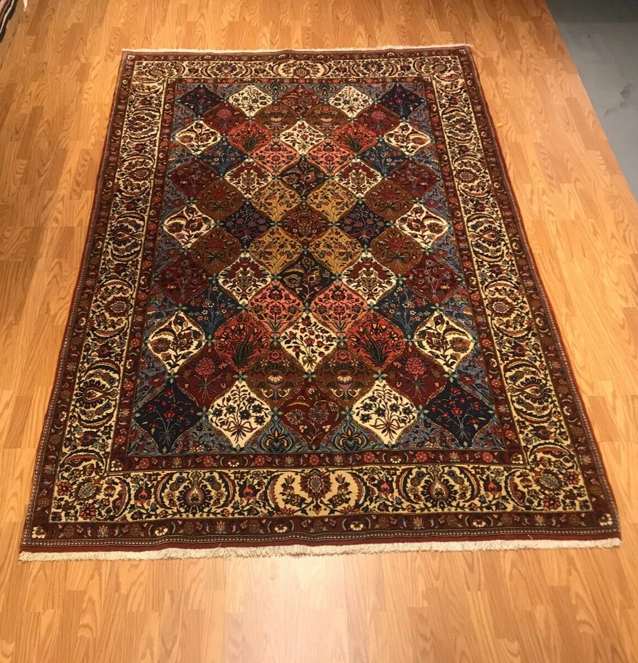 6.10 x 10.3 Vintage 100%Wool Hand Knotted Area Rug