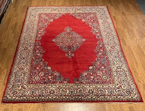 6.11 x 10.3 Vintage Hand Knotted 100% Wool Vegetable Dye Area Rug