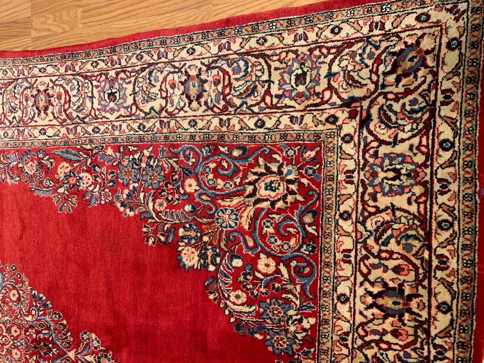 6.11 x 10.3 Vintage Hand Knotted 100% Wool Vegetable Dye Area Rug