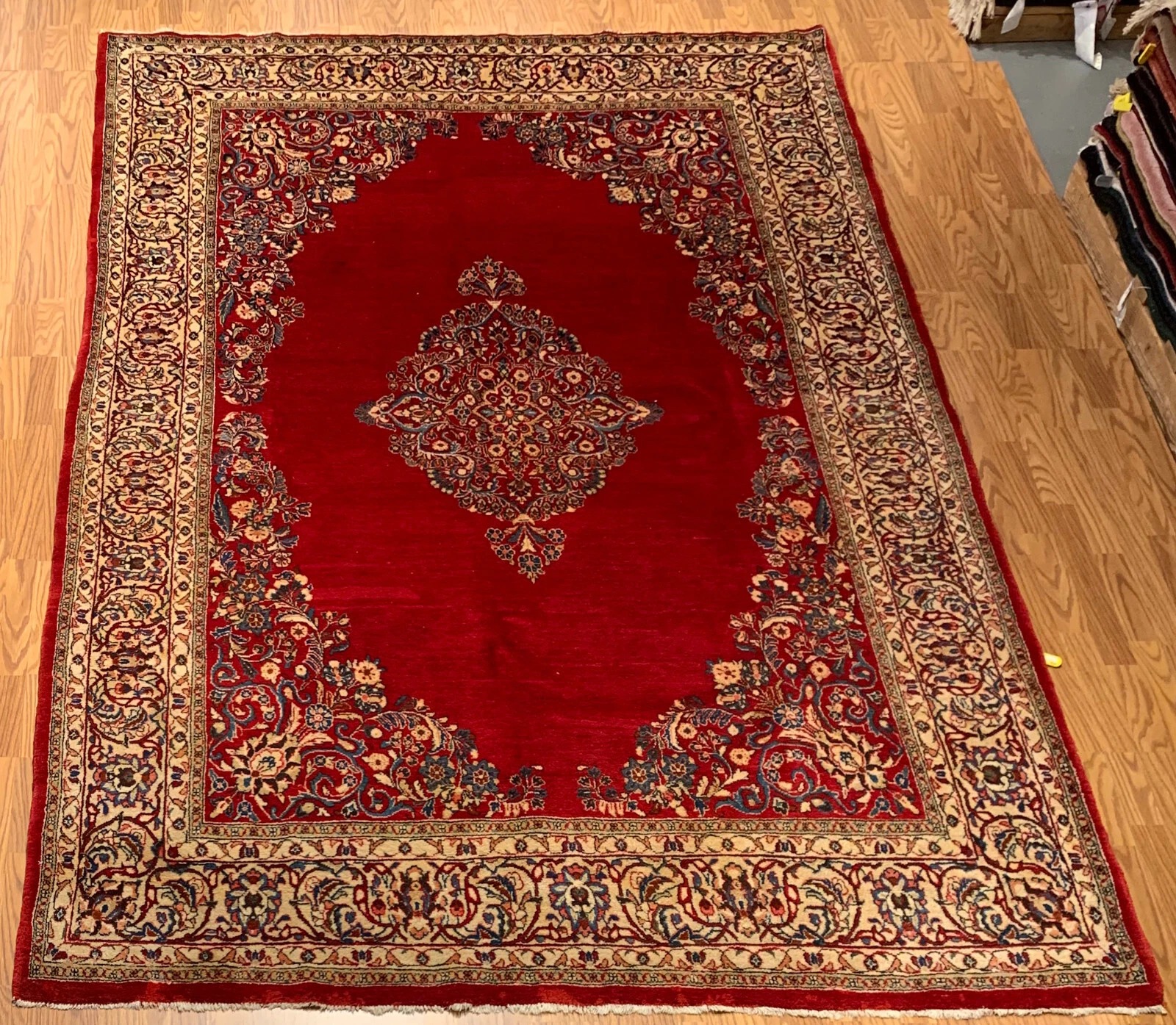 6.11 x 10.3 Vintage Hand Knotted 100% Wool Vegetable Dye Area Rug