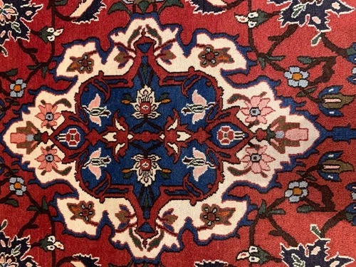 5.1 x 7.2 ft Vintage Tribal Geometric Navy 100% Wool Vegetable Dye Rug