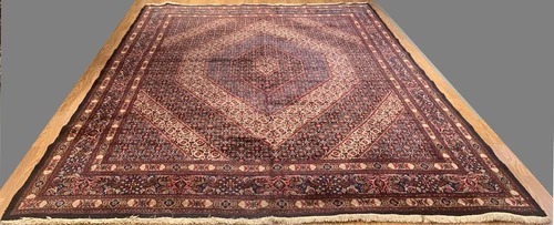 10.1 x 12 Semi Antique Birjand Hand Knotted 100% Wool Rug