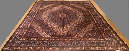 10.1 x 12 Semi Antique Birjand Hand Knotted 100% Wool Rug