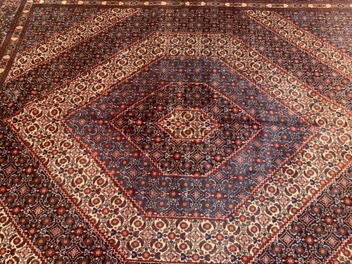 10.1 x 12 Semi Antique Birjand Hand Knotted 100% Wool Rug