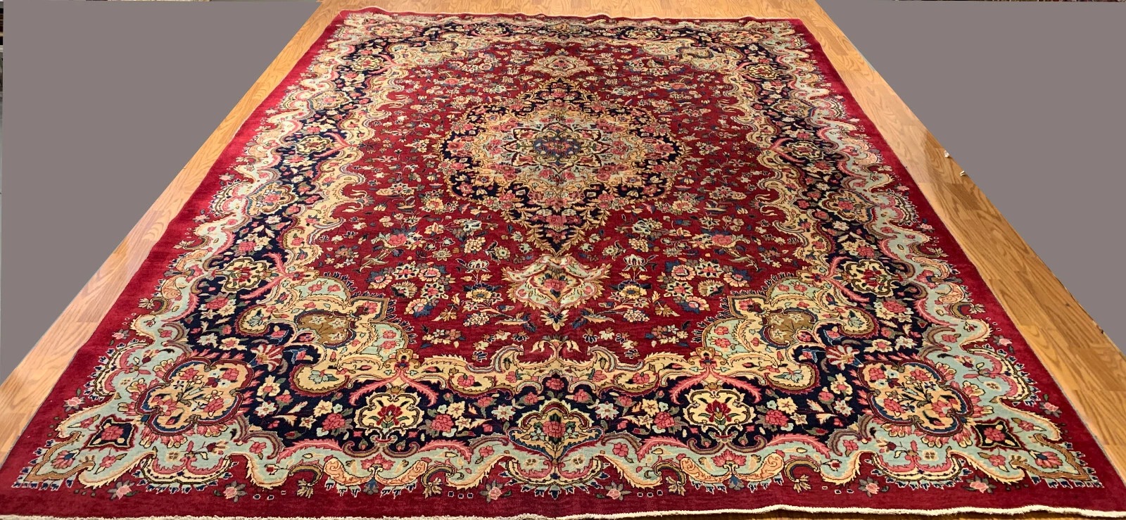 9.9 x 12.3 Semi Antique Fine  Hand Knotted 100% Wool Rug EB335826648088 Montaage