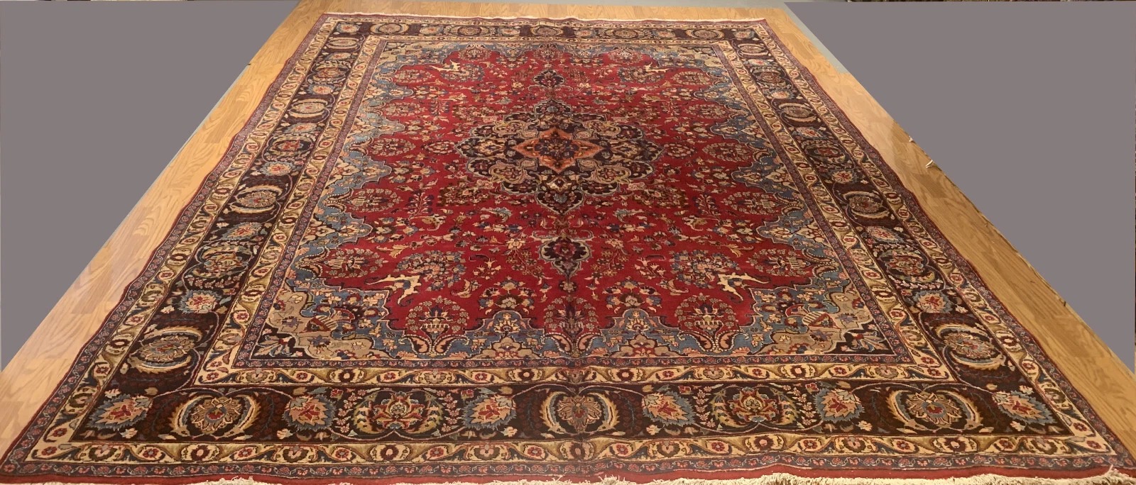 10 x 12.6 Semi Antique Fine Hand Knotted 100% Wool Rug