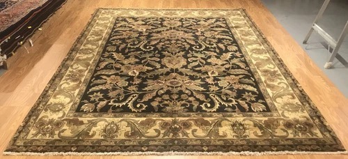 8 x 10 Indo Agra Hand spawned Wool Hand Knotted Oriental Rug