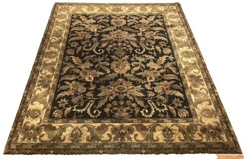 8 x 10 Indo Agra Hand spawned Wool Hand Knotted Oriental Rug