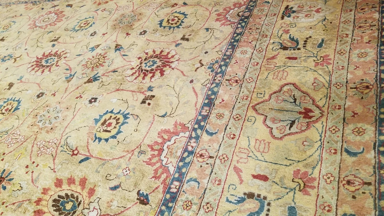 9 x 12 Very High Quality Vegetable Dye All Over Wool Hand-Knotted Oriental Rug