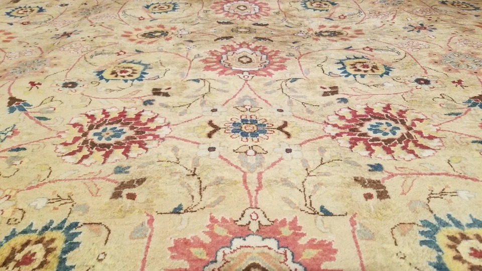 9 x 12 Very High Quality Vegetable Dye All Over Wool Hand-Knotted Oriental Rug