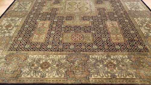 8 x 10 Indo Agra Hand spawned Wool Hand Knotted Oriental Rug