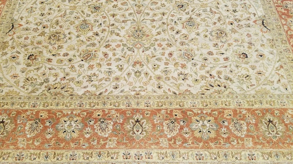 9 x 12 Very High Quality Vegetable Dye All Over Wool Hand-Knotted Oriental Rug