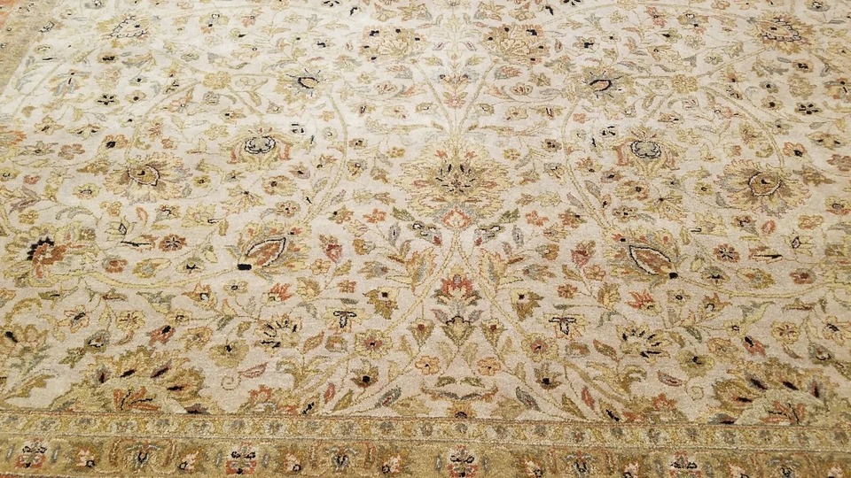 9 x 12 Very High Quality Vegetable Dye All Over Wool Hand-Knotted Oriental Rug