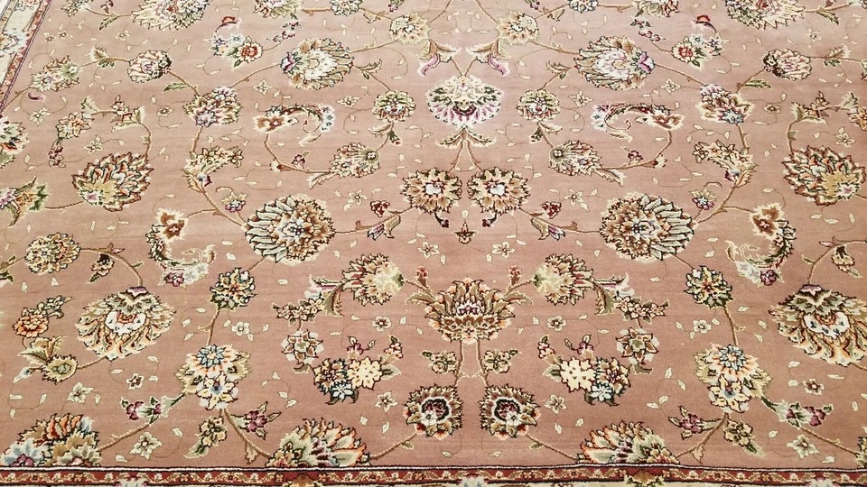 9' x 12' Hand Knotted 280 KPSI Masterpiece Wool & Silk Oriental Area Rug
