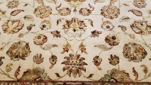 8 x 10 Indo Agra Hand spawned Wool & Silk Hand Knotted Oriental Rug