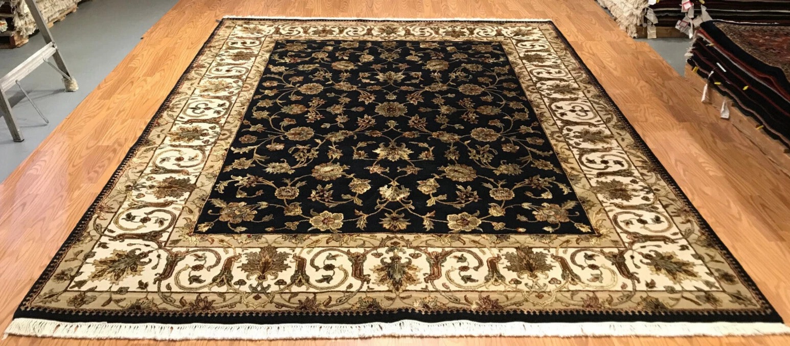 8 X 10 Hand Knotted Wool & Silk Area Rug 501734 Montaage Inc. 8 X 10 Hand Knotted Wool & Silk Area Rug 501734 Montaage Inc.