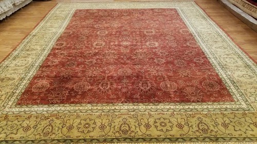 8 x 10 Very Fine All Over Rusty Red Hand Knotted Wool Oriental Rug