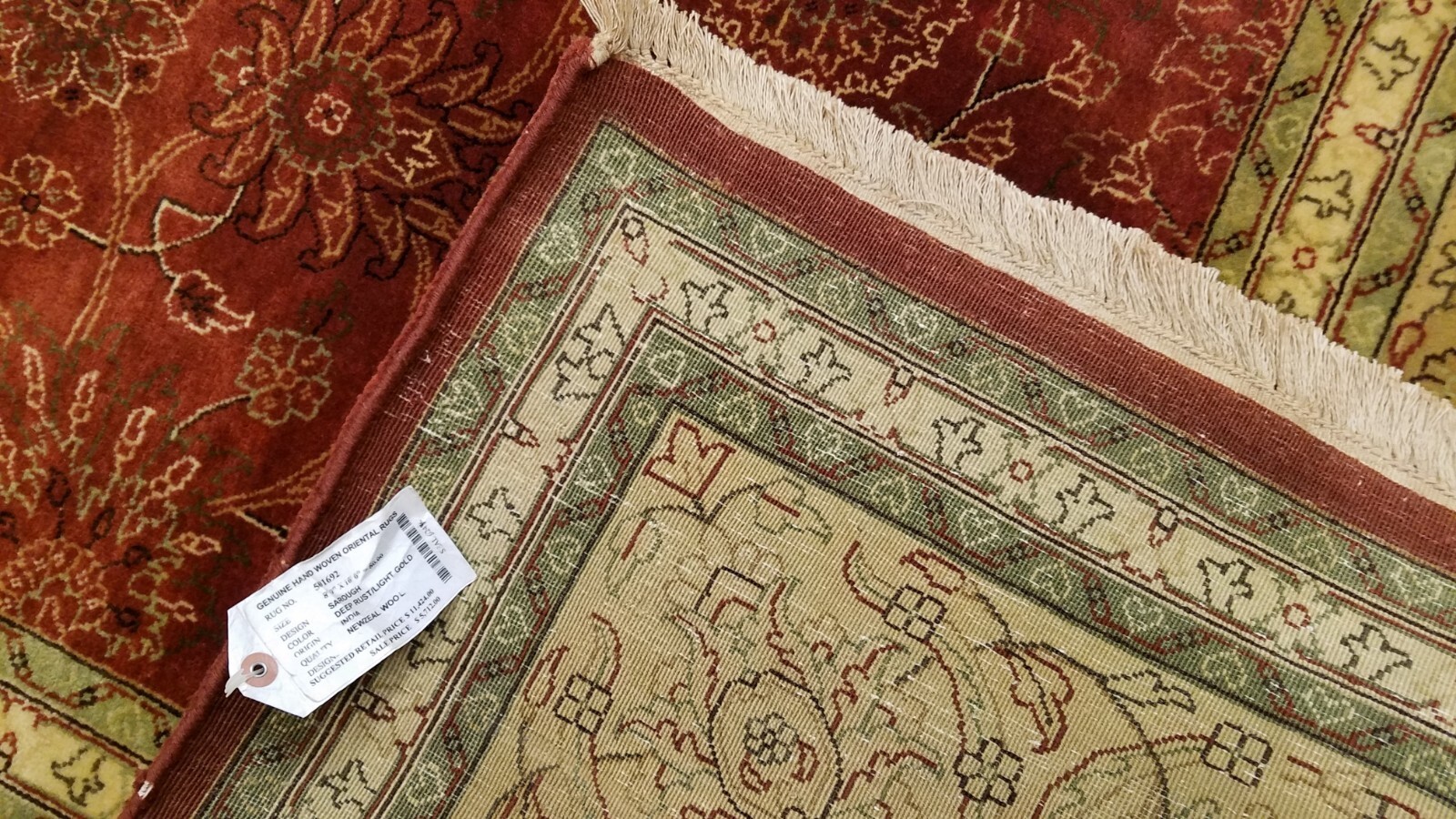 8 x 10 Very Fine All Over Rusty Red Hand Knotted Wool Oriental Rug
