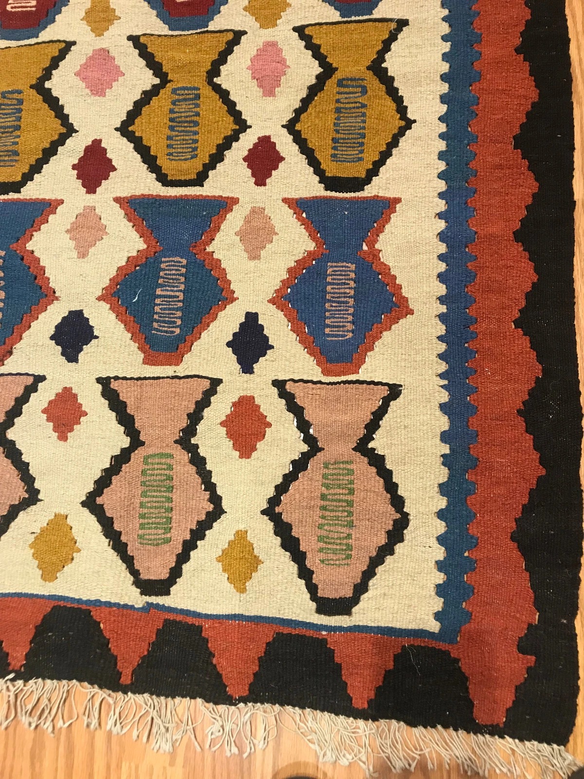 3.3x 4.11 Kilim 100% Wool Hand Knotted Area Rug